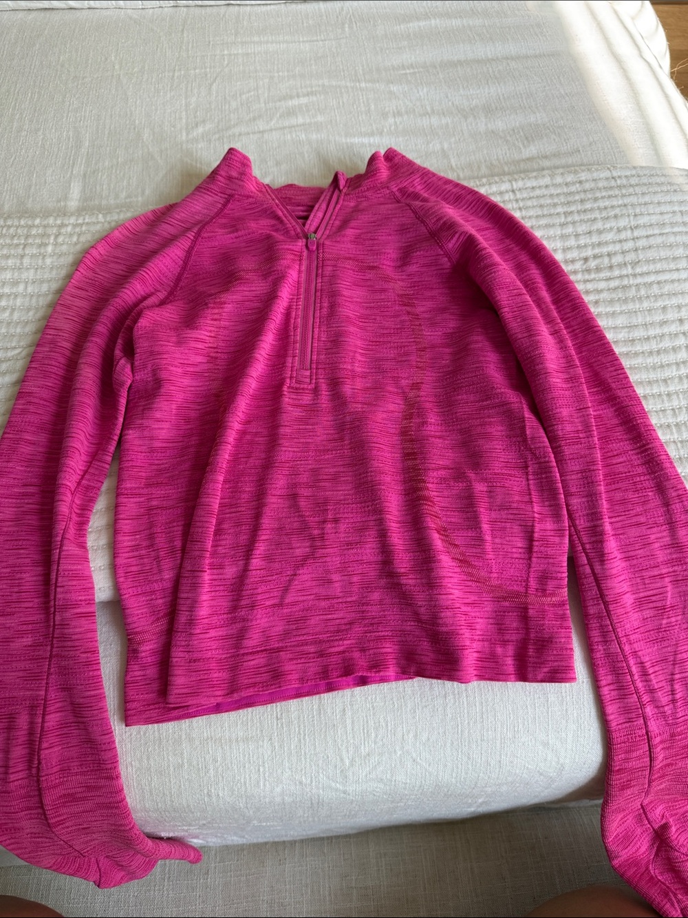 lululemon athletica Sonic Pink Half-Zip Swiftly Top